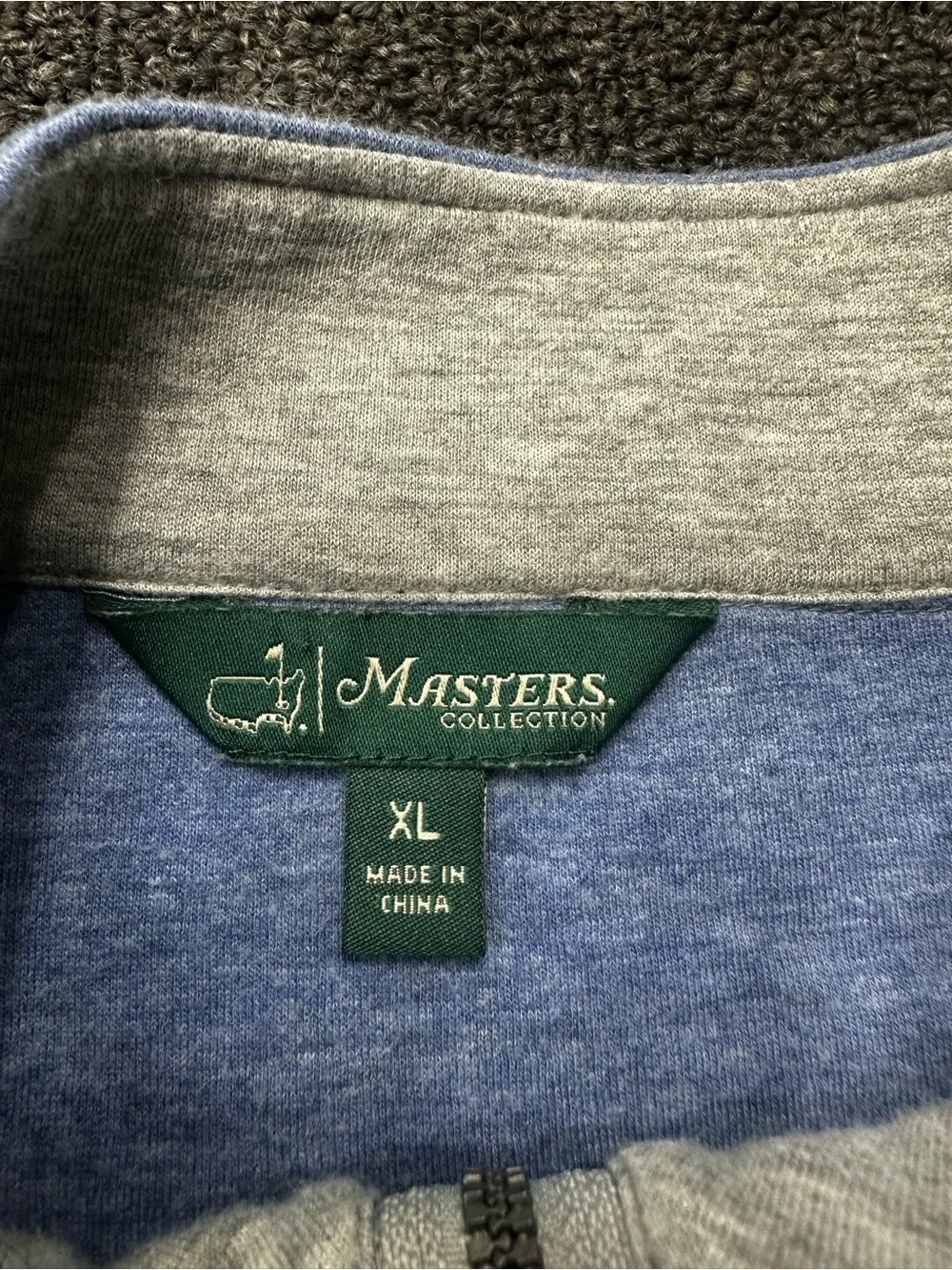 Masters Collection Men’s Quarter Zip Pullover Size XL Blue